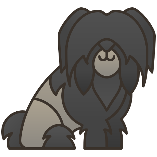 Pequeño perro león Amethys Design Lineal Color icono