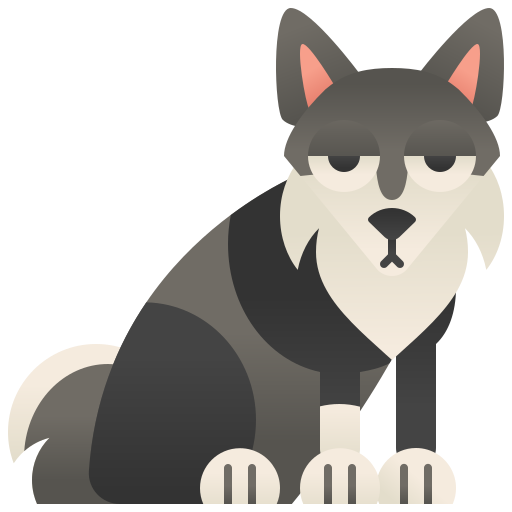 husky sibérien Amethys Design Flat Icône