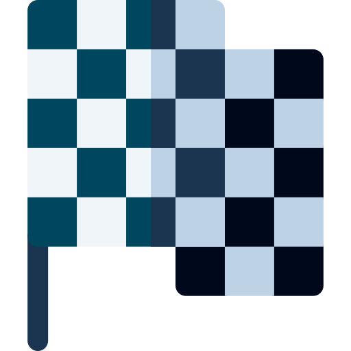 flaga w szachownicę Basic Rounded Flat ikona