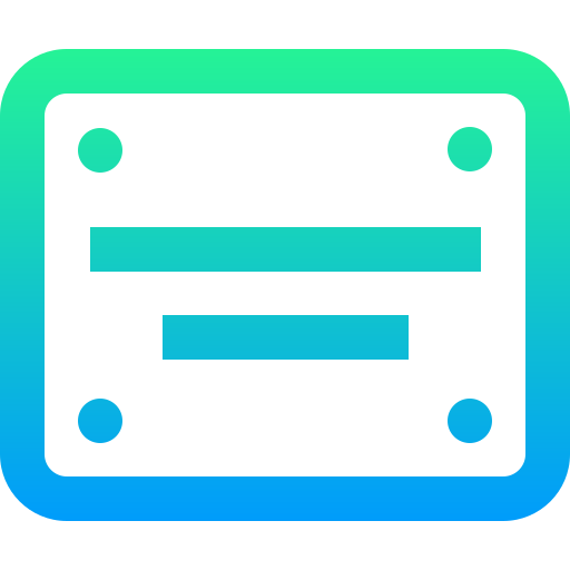 Nameplate Super Basic Straight Gradient icon