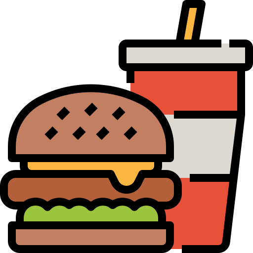 hamburger Linector Lineal Color icona