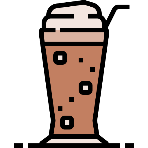 아이스 커피 Linector Lineal Color icon