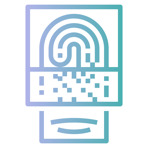 Fingerprint PongsakornRed Gradient icon