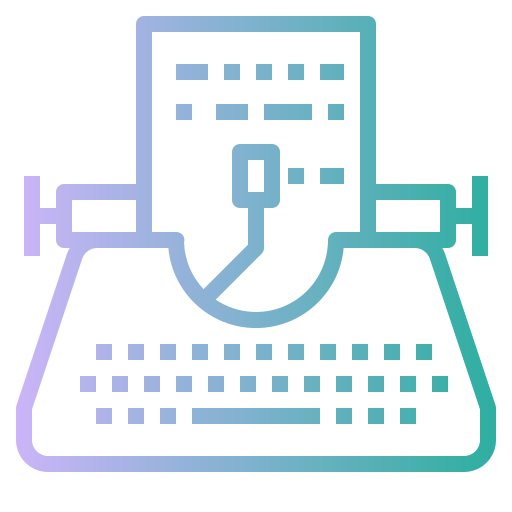 Пишущая машинка PongsakornRed Gradient иконка