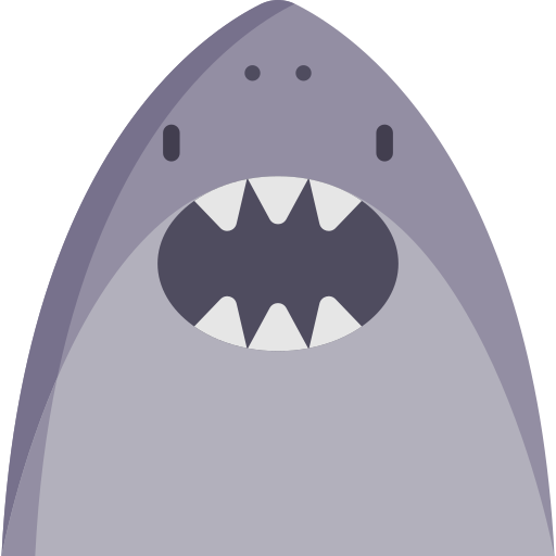 requin Kawaii Flat Icône