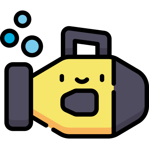 Underwater scooter Kawaii Lineal color icon