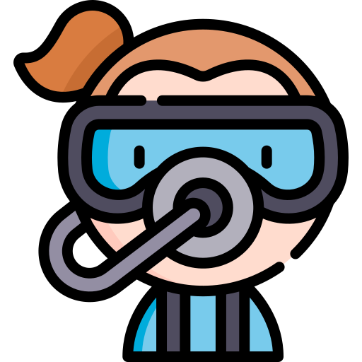 Diver Kawaii Lineal color icon