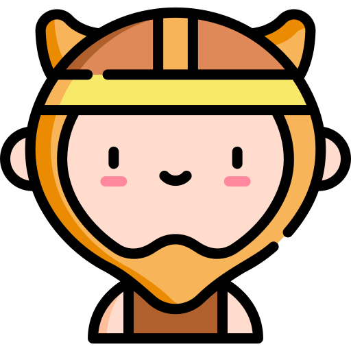 Viking Kawaii Lineal color icon