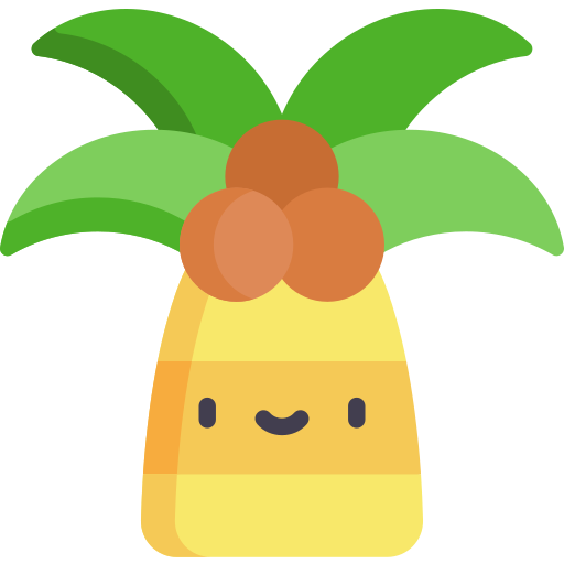 Palm tree Kawaii Flat icon