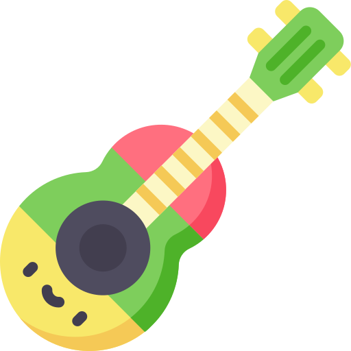ukulele Kawaii Flat icon