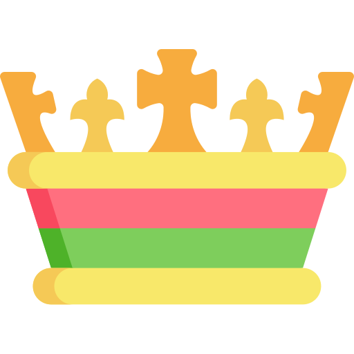 왕관 Kawaii Flat icon