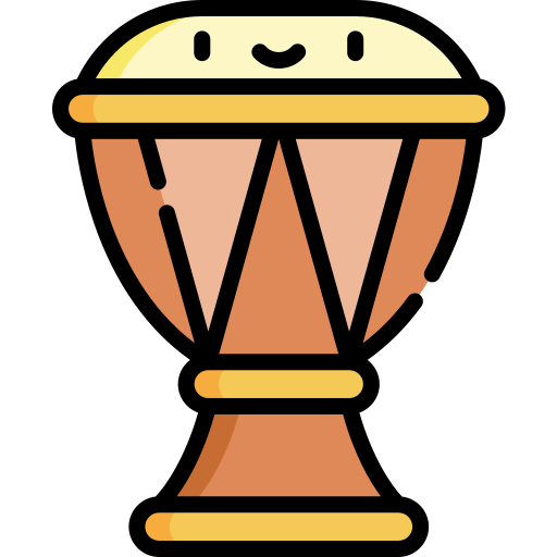 djembe Kawaii Lineal color icon