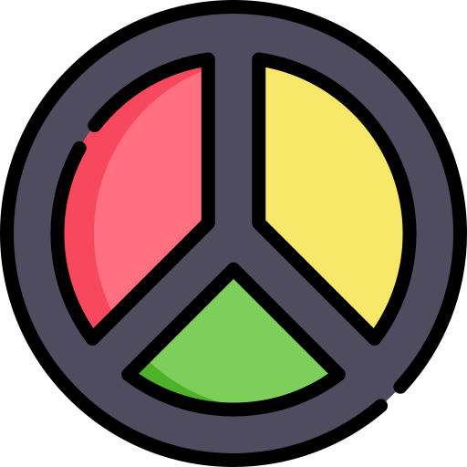 平和と愛 Kawaii Lineal color icon