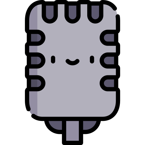 Micrófono Kawaii Lineal color icono