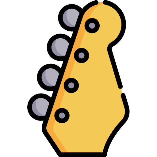 Bass guitar Kawaii Lineal color icon