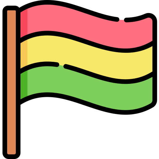 rastafari flagge Kawaii Lineal color icon