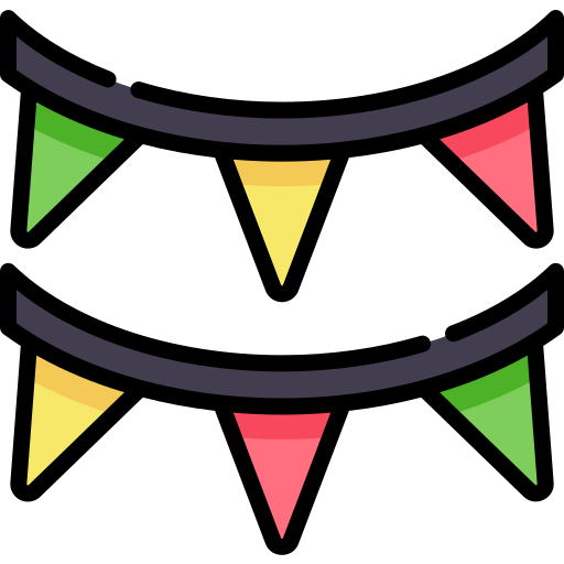 Pennant Kawaii Lineal color icon