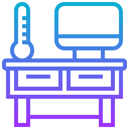 Desk Meticulous Gradient icon