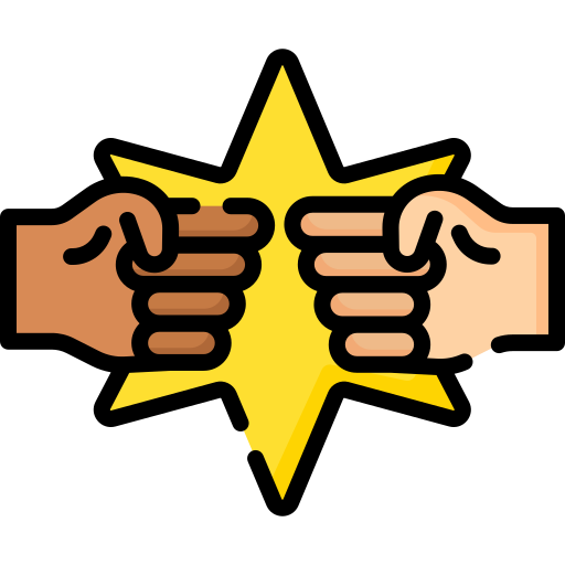 Fist bump Special Lineal color icon