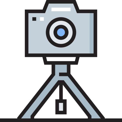 카메라 Detailed Straight Lineal color icon