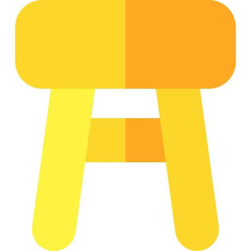 スツール Basic Rounded Flat icon