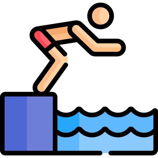 Nadador Special Lineal color icono