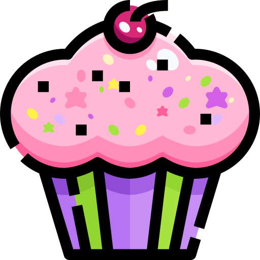 cupcake Justicon Lineal Color icoon