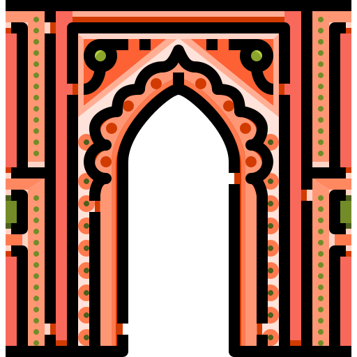 Puerta Justicon Lineal Color icono
