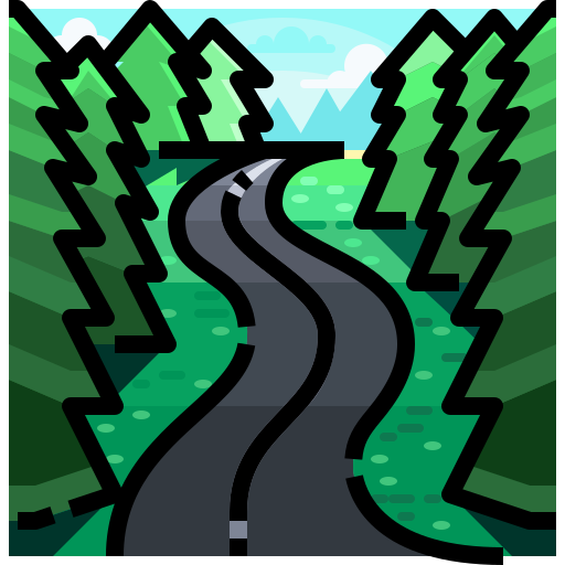 Carretera Justicon Lineal Color icono