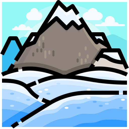 Montaña Justicon Lineal Color icono