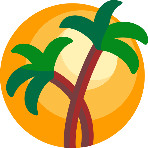 пальмы Detailed Flat Circular Flat иконка