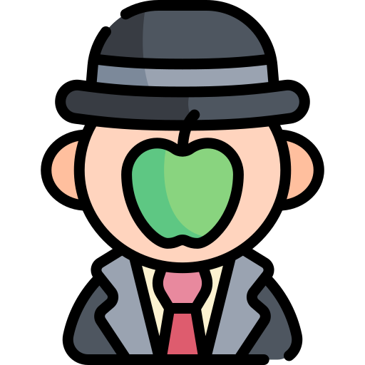 René magritte Kawaii Lineal color icon