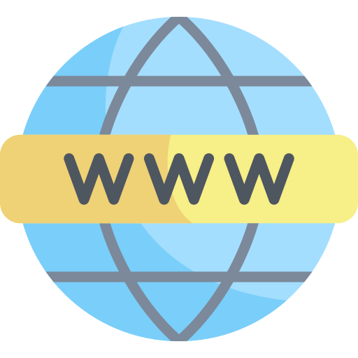 wereld wijde web Kawaii Flat icoon