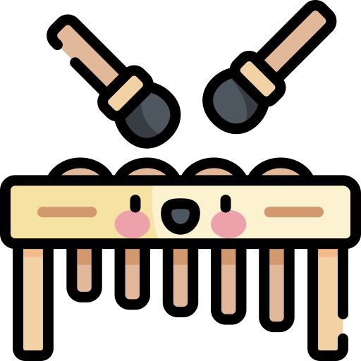 Marimba Kawaii Lineal color icon