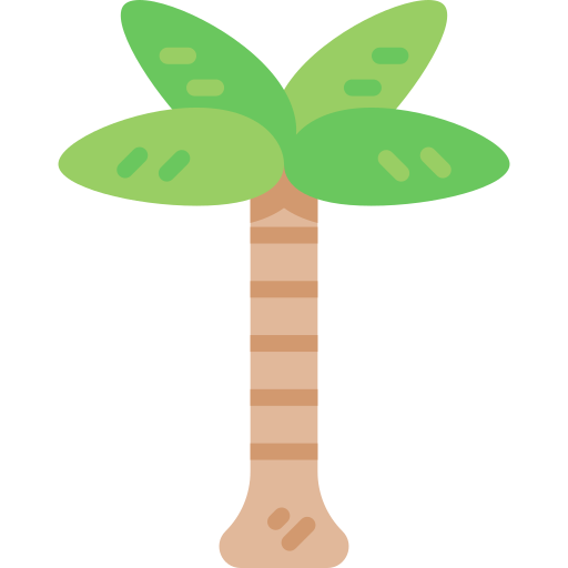 palmeira Kawaii Flat Ícone