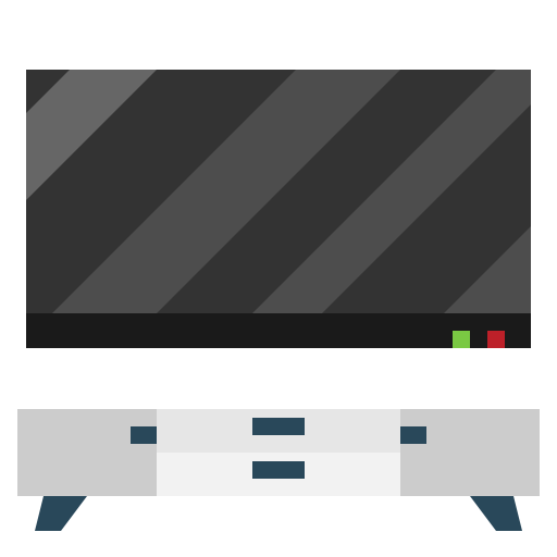 テレビ Pause08 Flat icon