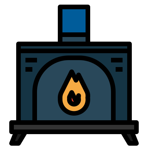 Fireplace Pause08 Lineal Color icon