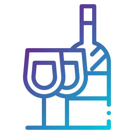 Wine glass Pause08 Gradient icon