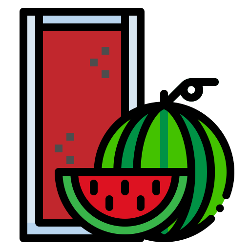 wassermelonensaft Pause08 Lineal Color icon