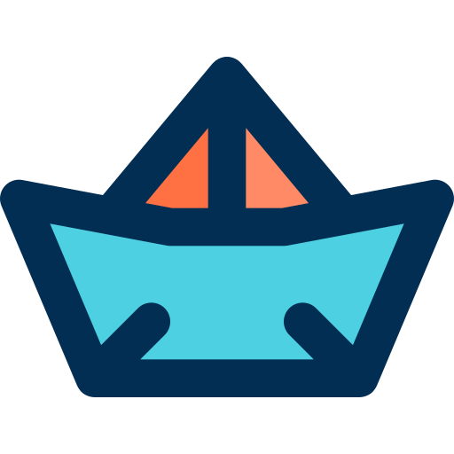 Barco de papel bqlqn Lineal Color icono