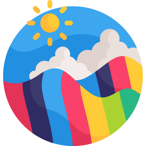 Rainbow mountain Detailed Flat Circular Flat icon