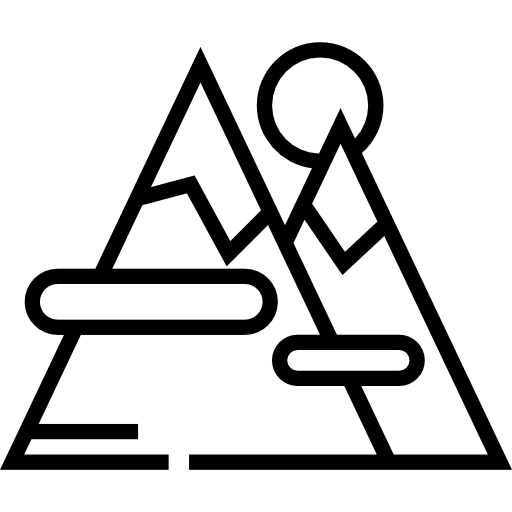 montañas Detailed Straight Lineal icono