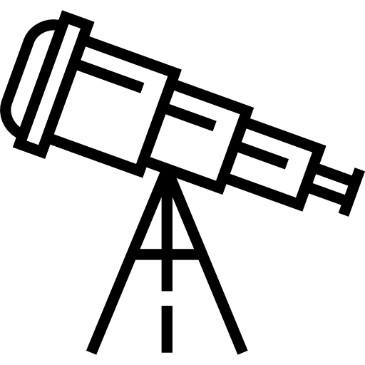 telescopio Detailed Straight Lineal icona