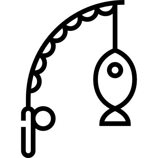 caña de pescar Detailed Straight Lineal icono