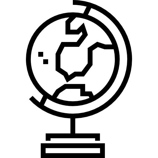 globo terráqueo Detailed Straight Lineal icono