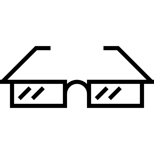 okulary Detailed Straight Lineal ikona