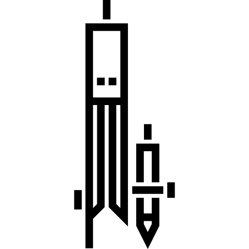 brújula Detailed Straight Lineal icono