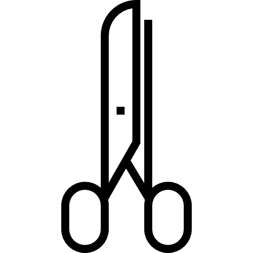 schaar Detailed Straight Lineal icoon