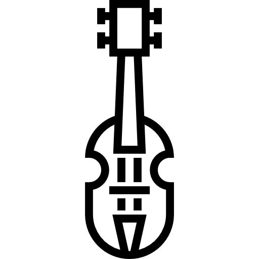 viool Detailed Straight Lineal icoon