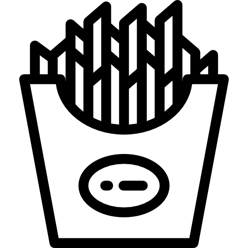 French fries Detailed Rounded Lineal icon